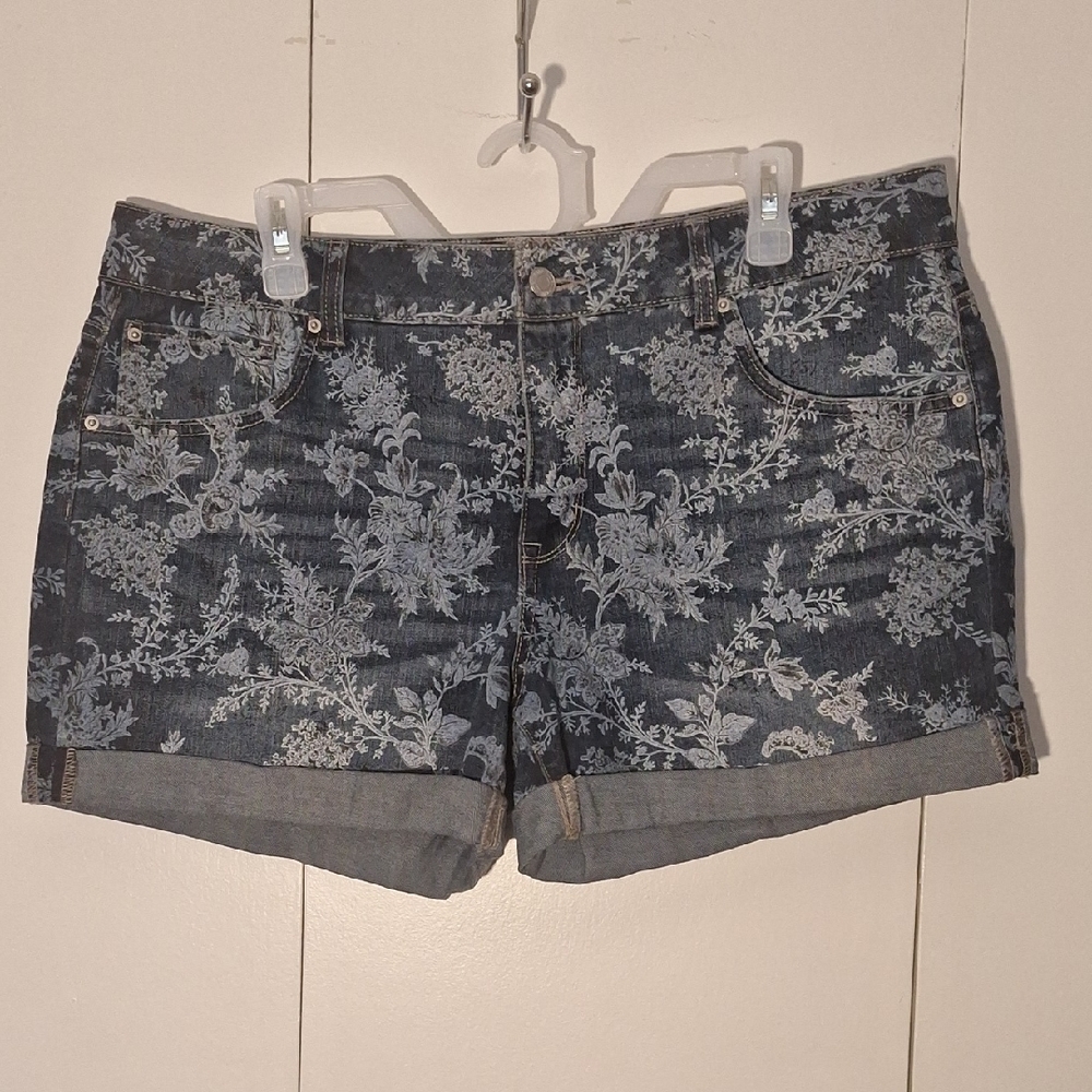 Floral Denim Women's Shorts